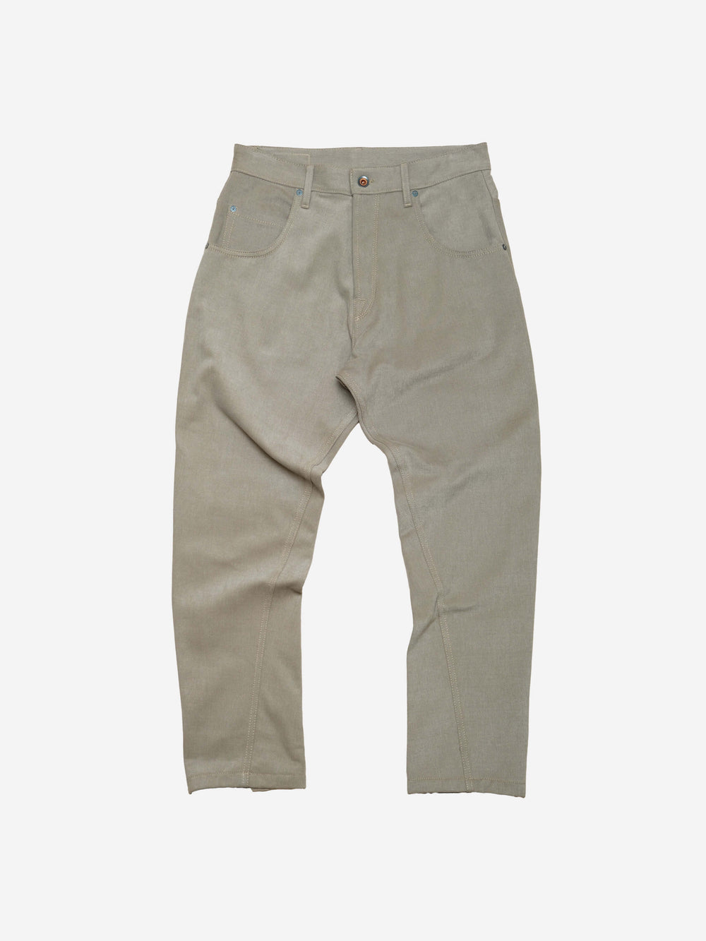 CARROT PANTS- SILVER BRUSHED TWILL