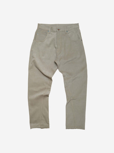 CARROT PANTS- SILVER BRUSHED TWILL