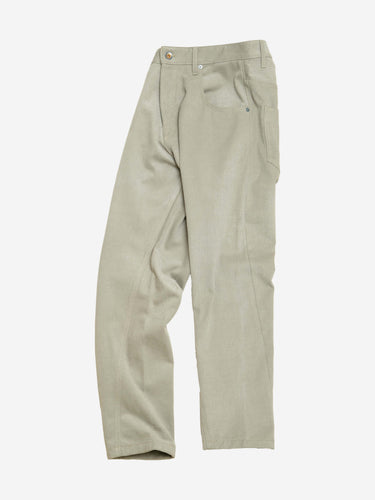 CARROT PANTS- SILVER BRUSHED TWILL