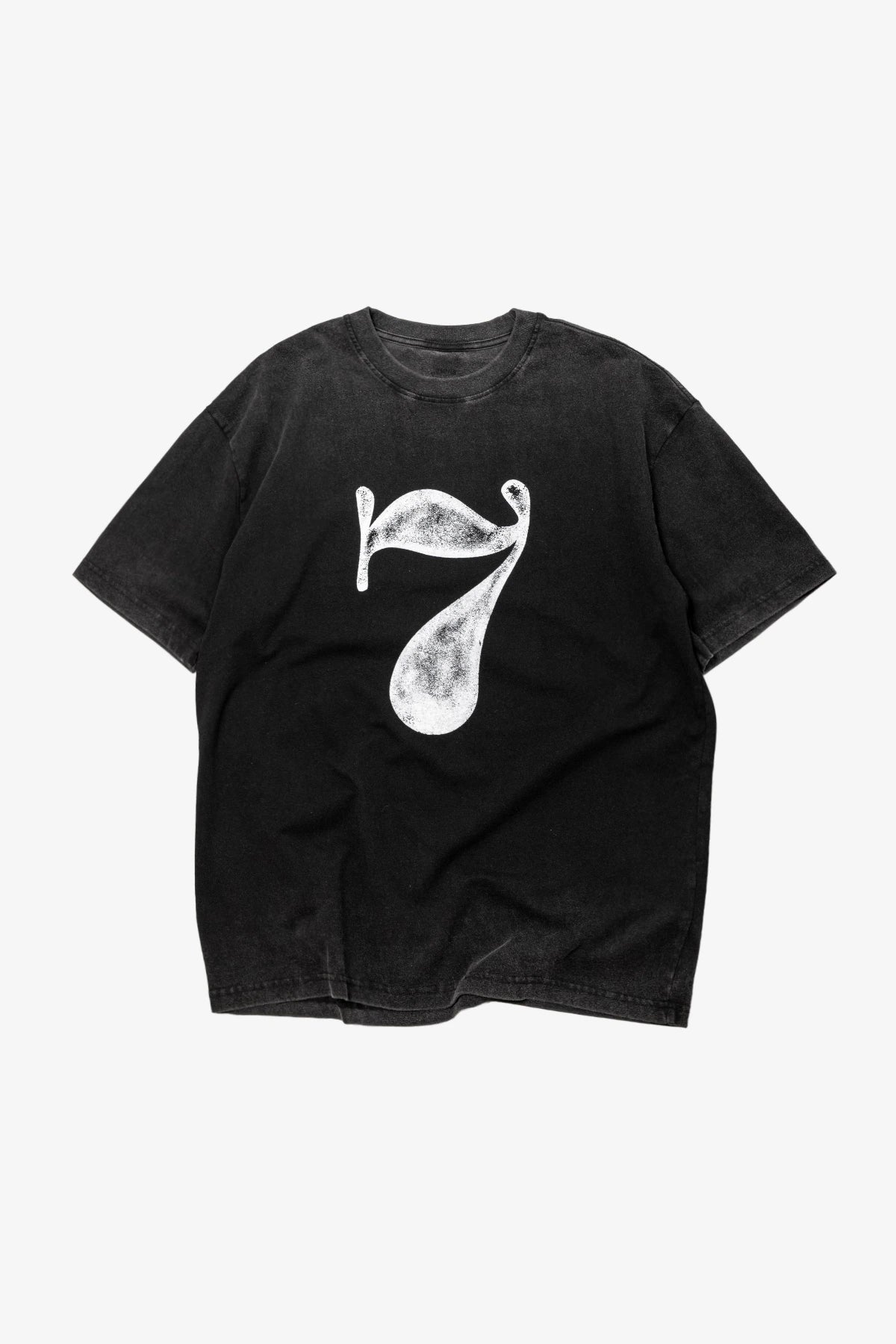 BLACK LUCKY NUMBER TEE