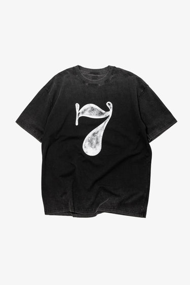 BLACK LUCKY NUMBER TEE