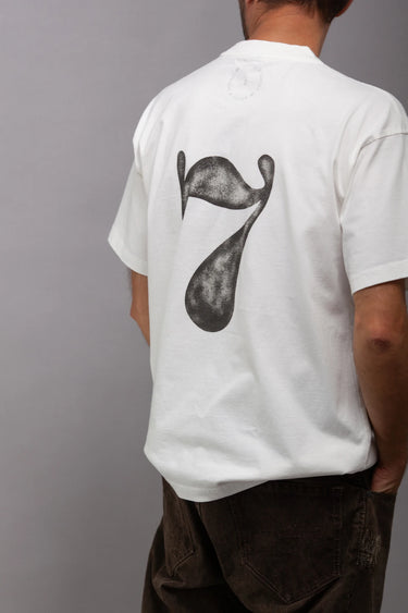 WHITE LUCKY NUMBER TEE