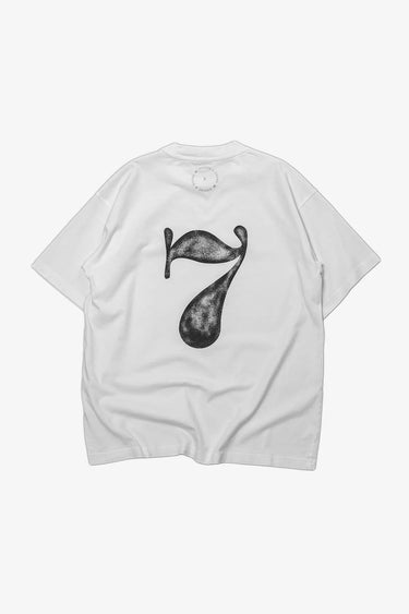 WHITE LUCKY NUMBER TEE