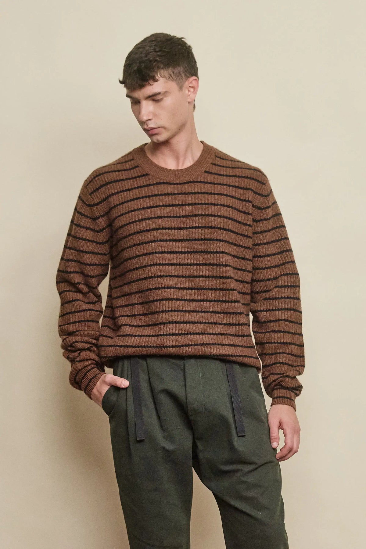 CEDAR STRIPED CASHMERE SWEATER