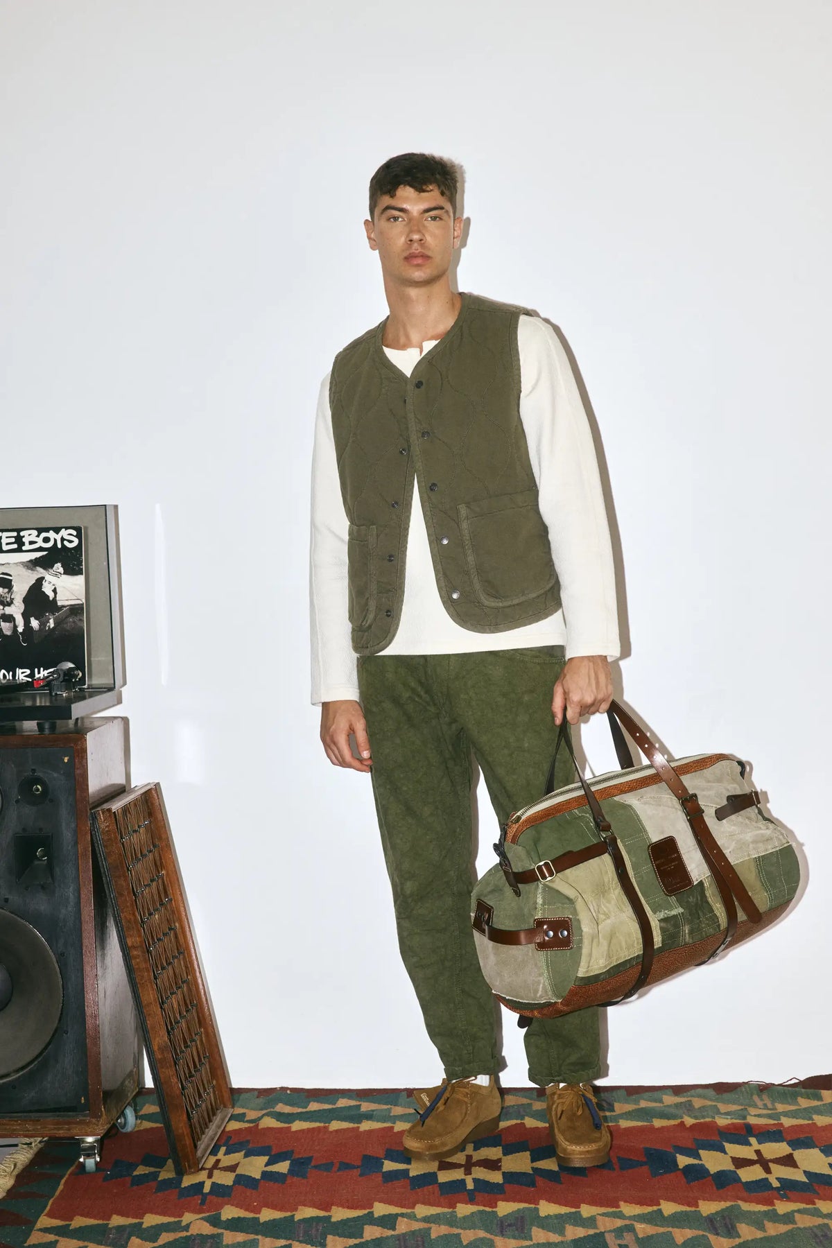 GREEN QUILTED VEST